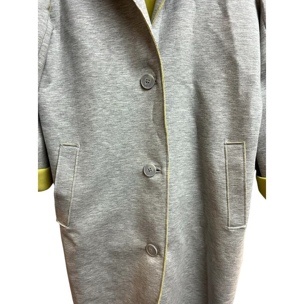 Carolina Belle Montreal Long Gray Duster Coatigan Gray Yellow Medium - Picture 4 of 10